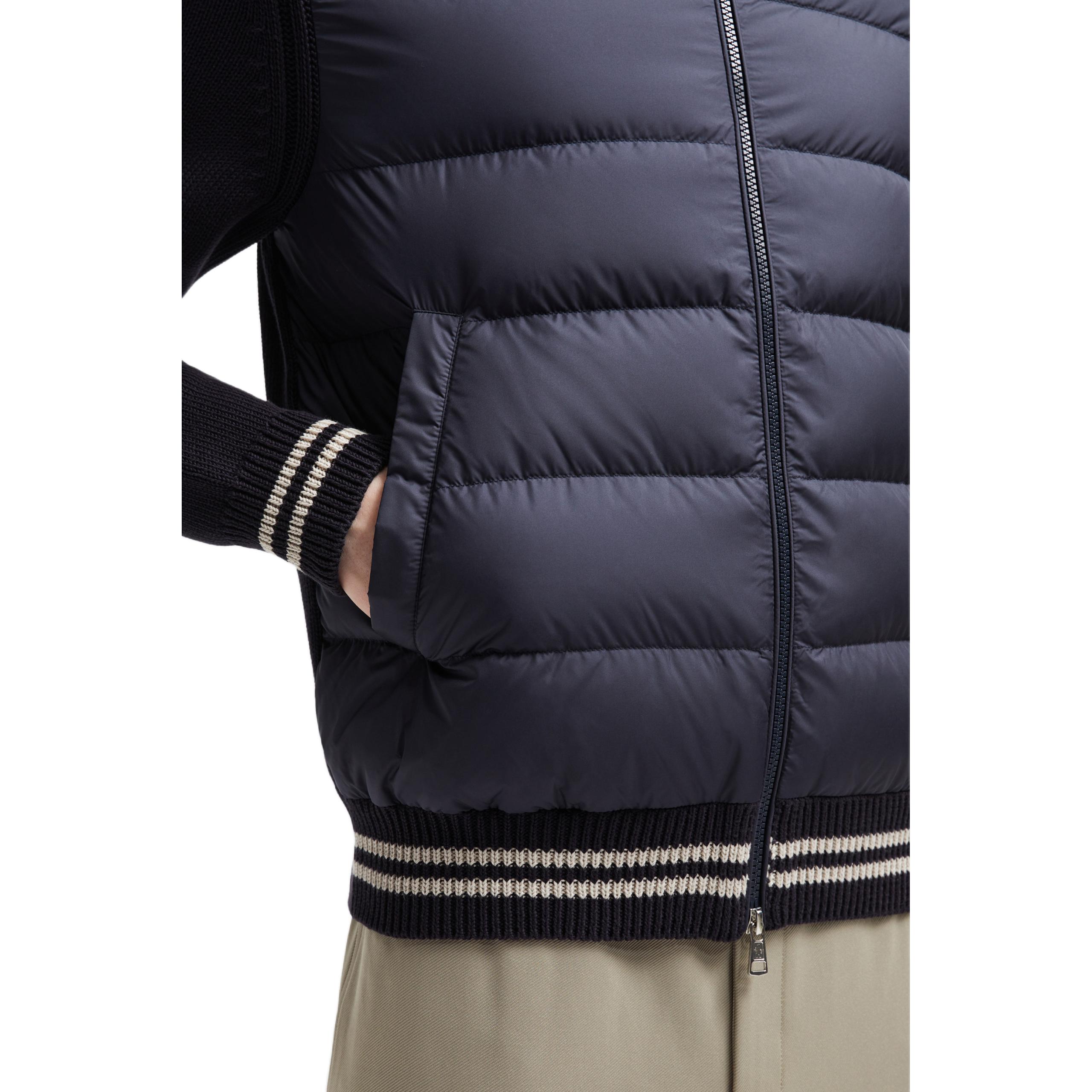 

Кардиган с логотипом и набивкой Moncler, морской синий