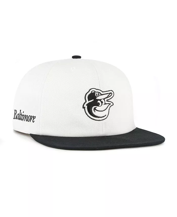 

Женская бело-черная бейсболка Baltimore Orioles Foundation Captain Snapback '47 Brand