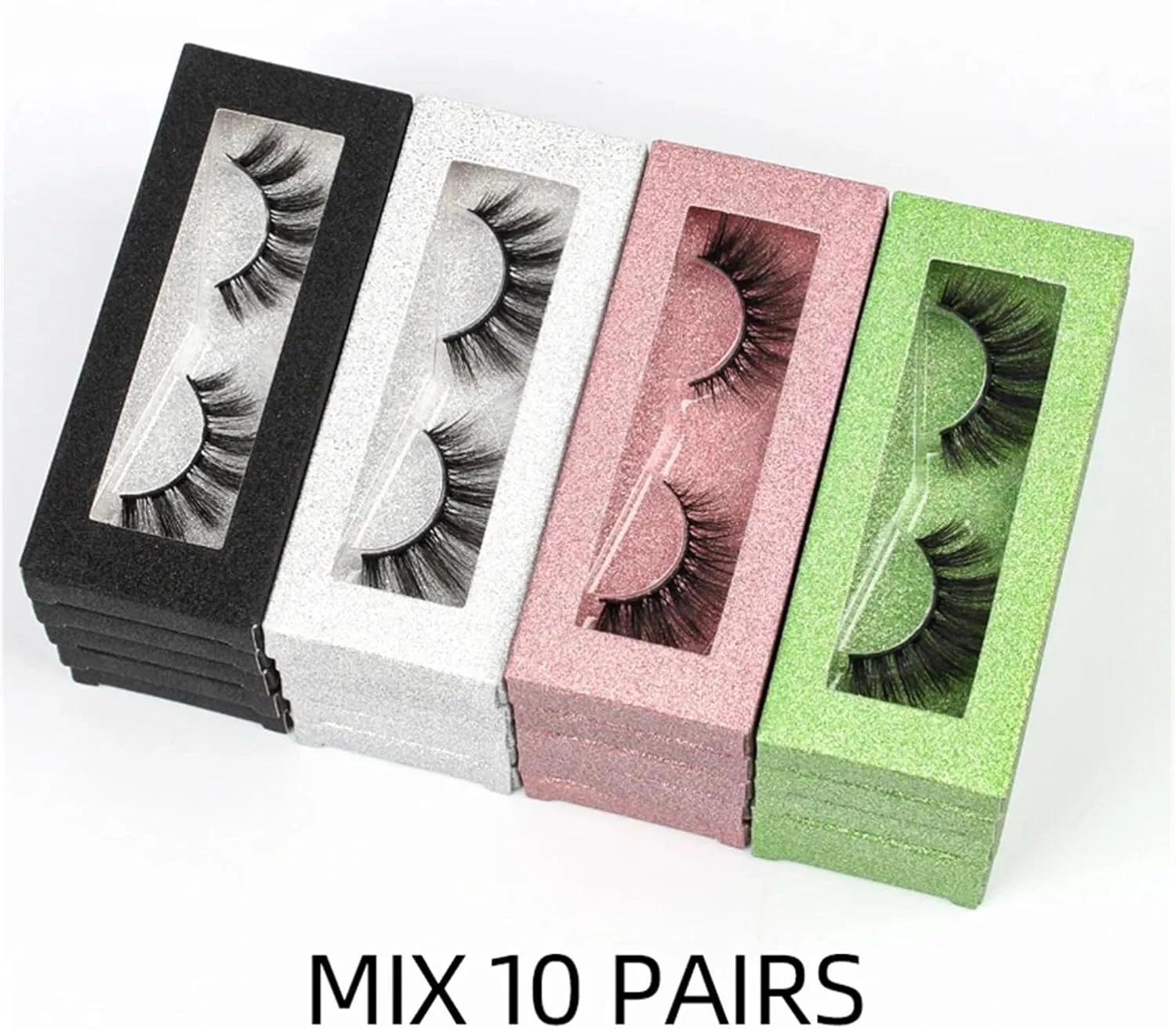 Набор ресниц UAMOU 3D Fake Mink Lashes, смешанный набор 10 пар, 11-15 мм — фото 2