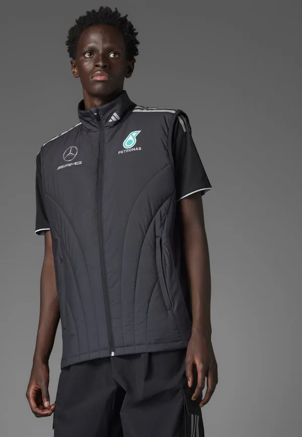 Mercedes amg petronas formula one team driver authentic sleeveless Adidas Originals, Black Reflective Silver