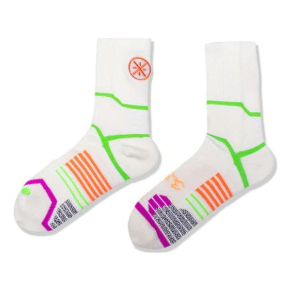 

Носки way of wade basketball socks 'white green purple' Li-Ning, белый
