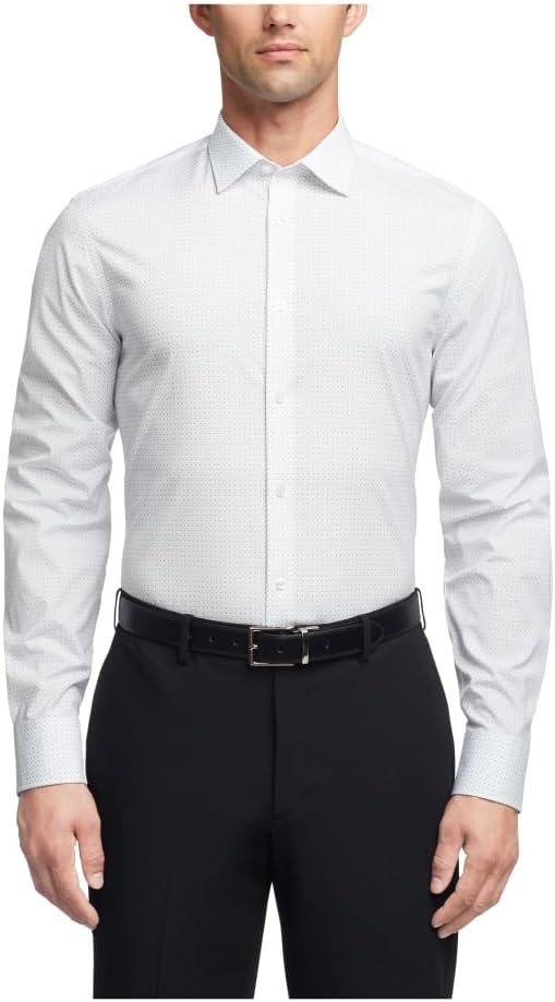 

Мужская рубашка Calvin Klein Slim Fit из тонкого хлопкового эластичного материала, Navy Multi