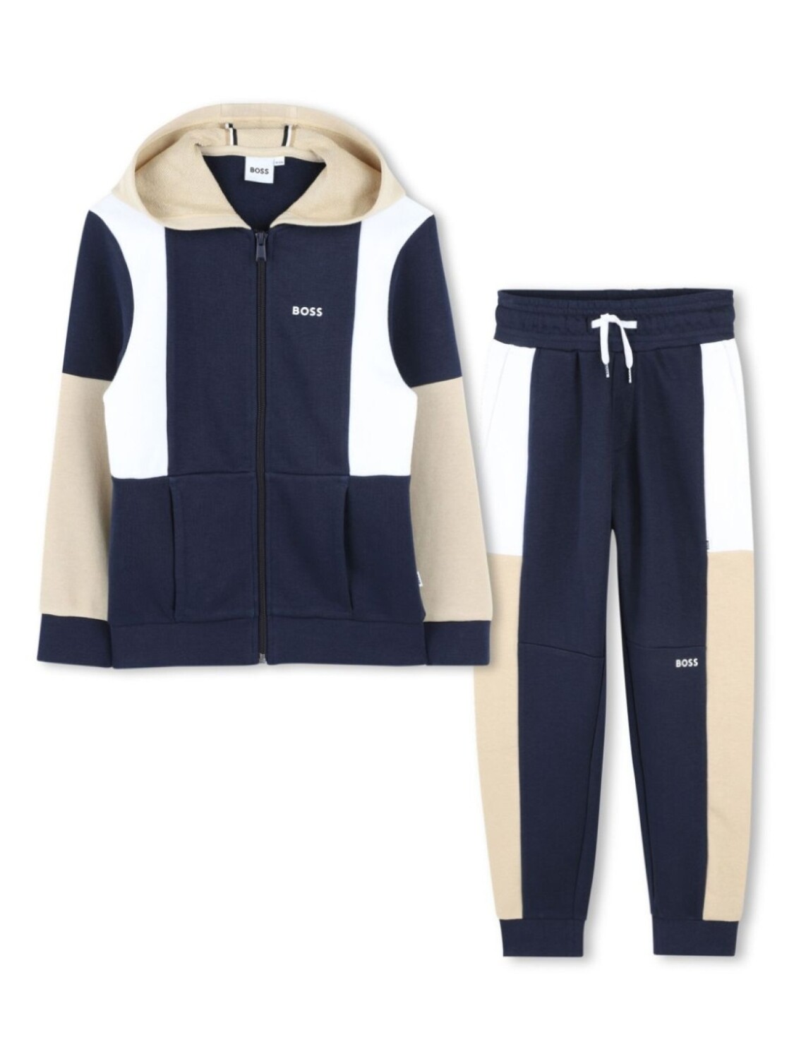 

BOSS Kidswear спортивный костюм с логотипом, синий