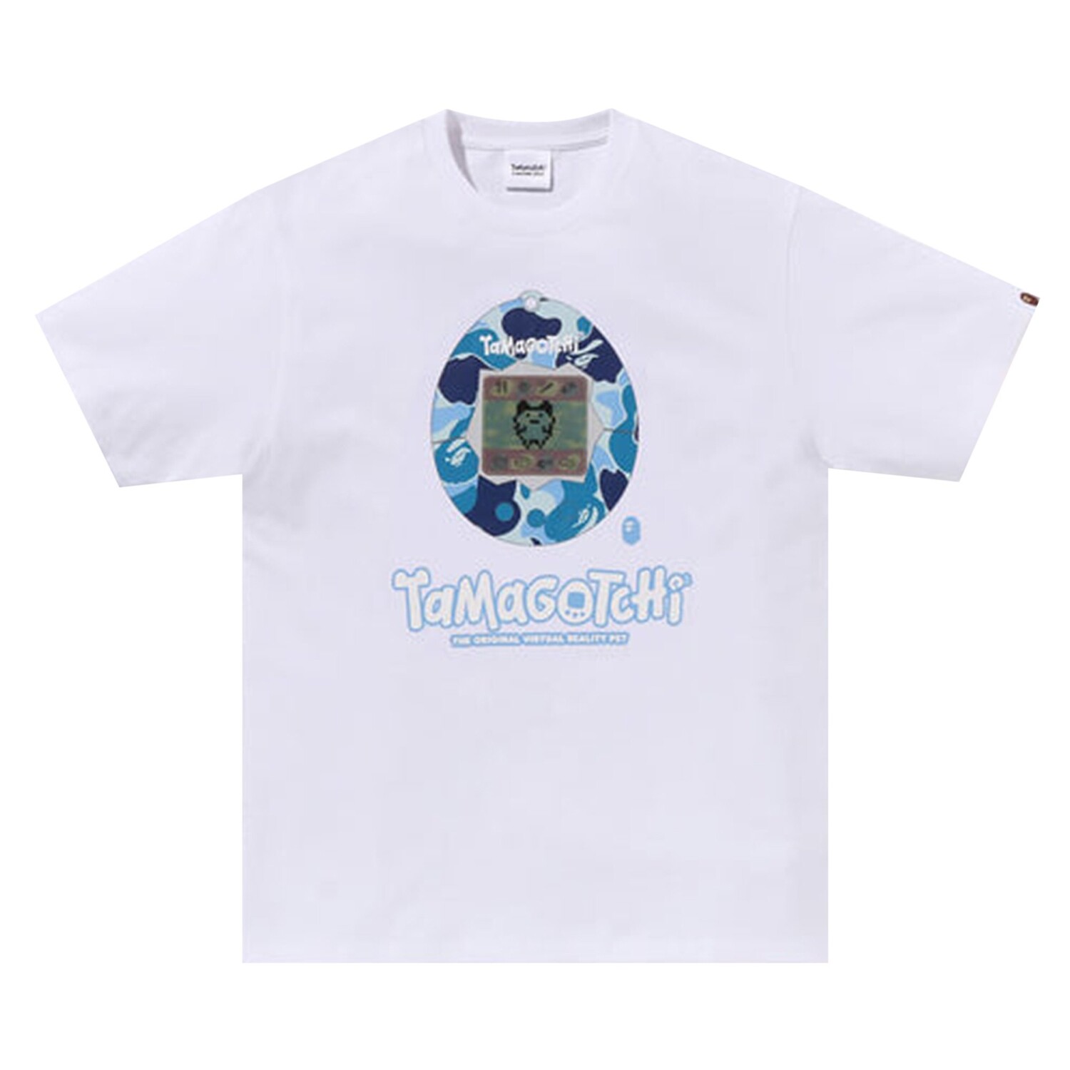 

Футболка BAPE x Tamagotchi #2 Бело-синяя, Синий, Футболка BAPE x Tamagotchi #2 Бело-синяя