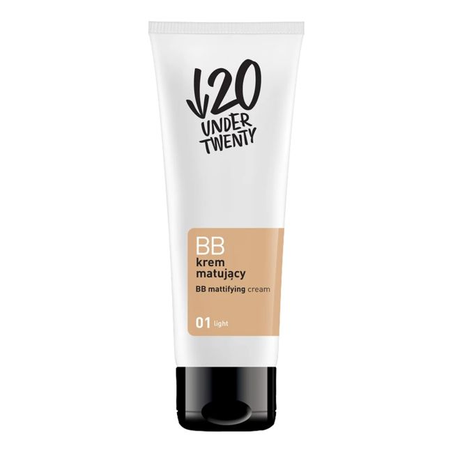

Матирующий крем для лица Under twenty bb Under 20, цвет 01 light, 60 мл