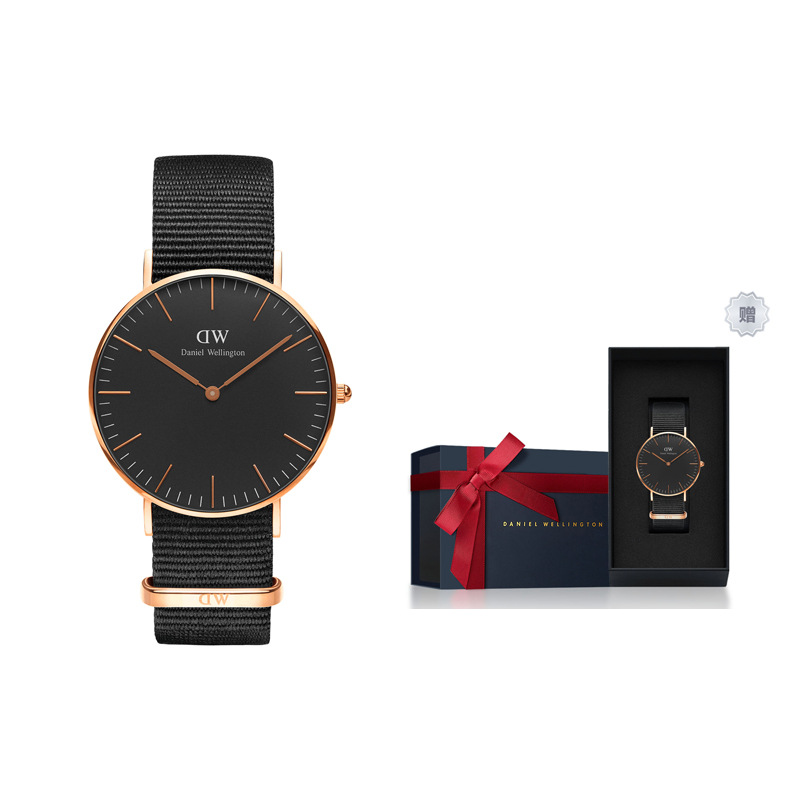 

DW/DanielWellington Часы Daniel Wellington DW Women's Watch Quartz Movement Nylon Strap 36mm Black Dial Women's Watch
