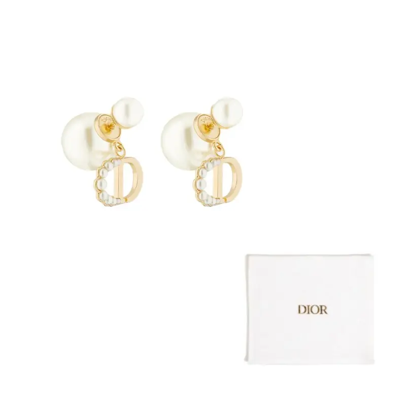 

Золотые металлические серьги для женщин Gold DIOR, золотой