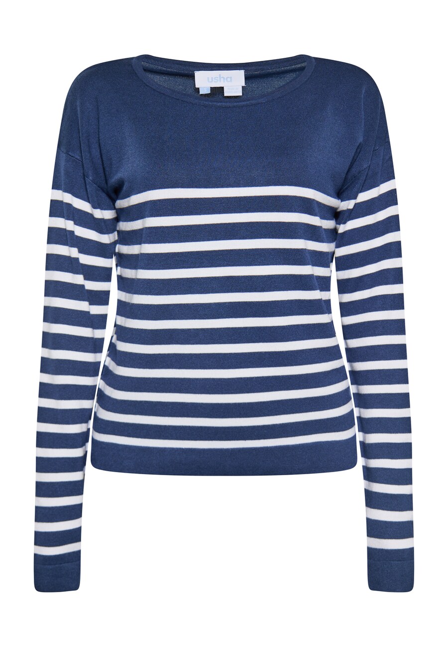 

Тонкий вязаный свитер usha BLUE LABEL Sweater, морской синий