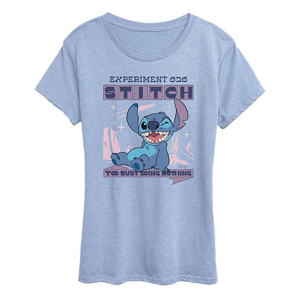 

Женская футболка Lilo & Stitch Too Busy Doing Nothing Disney, Heather Chambray Blue, Синий, Женская футболка Lilo & Stitch Too Busy Doing Nothing Disney, Heather Chambray Blue
