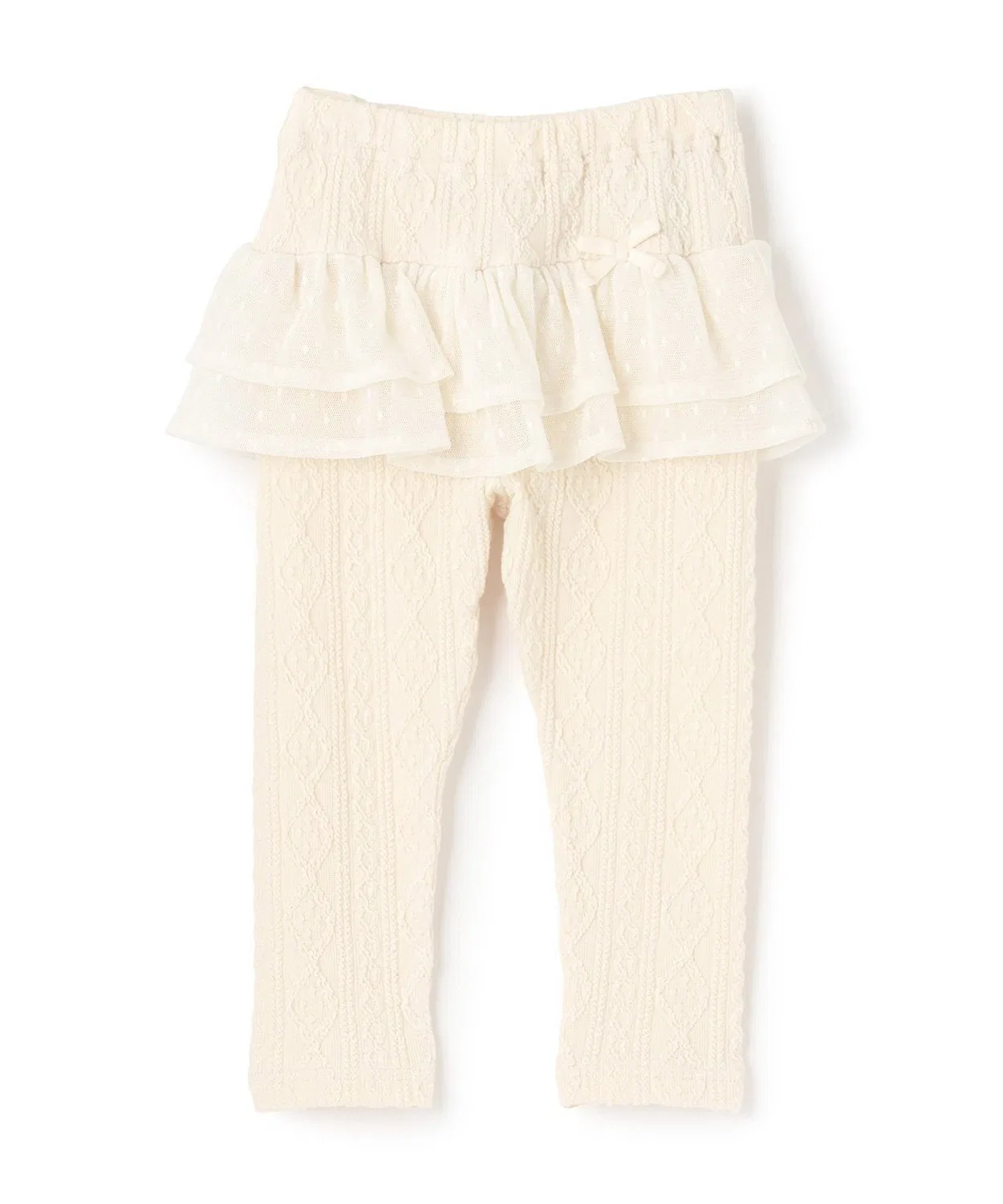 Леггинсы с кружевной отделкой Cable Knit, белые