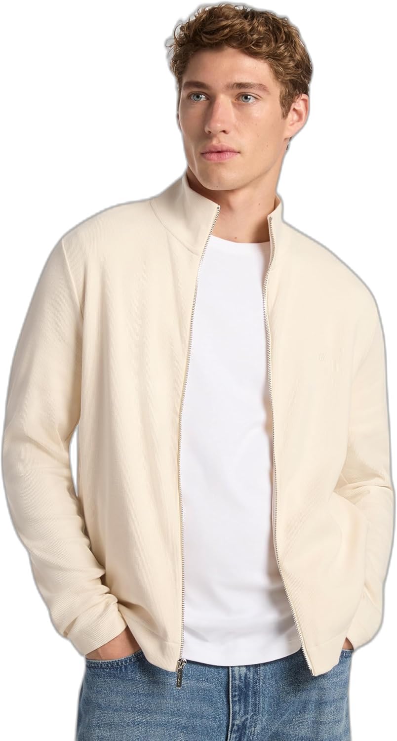 

Michael Kors мужская вязаная резинкой водолазка с молнией, Bone