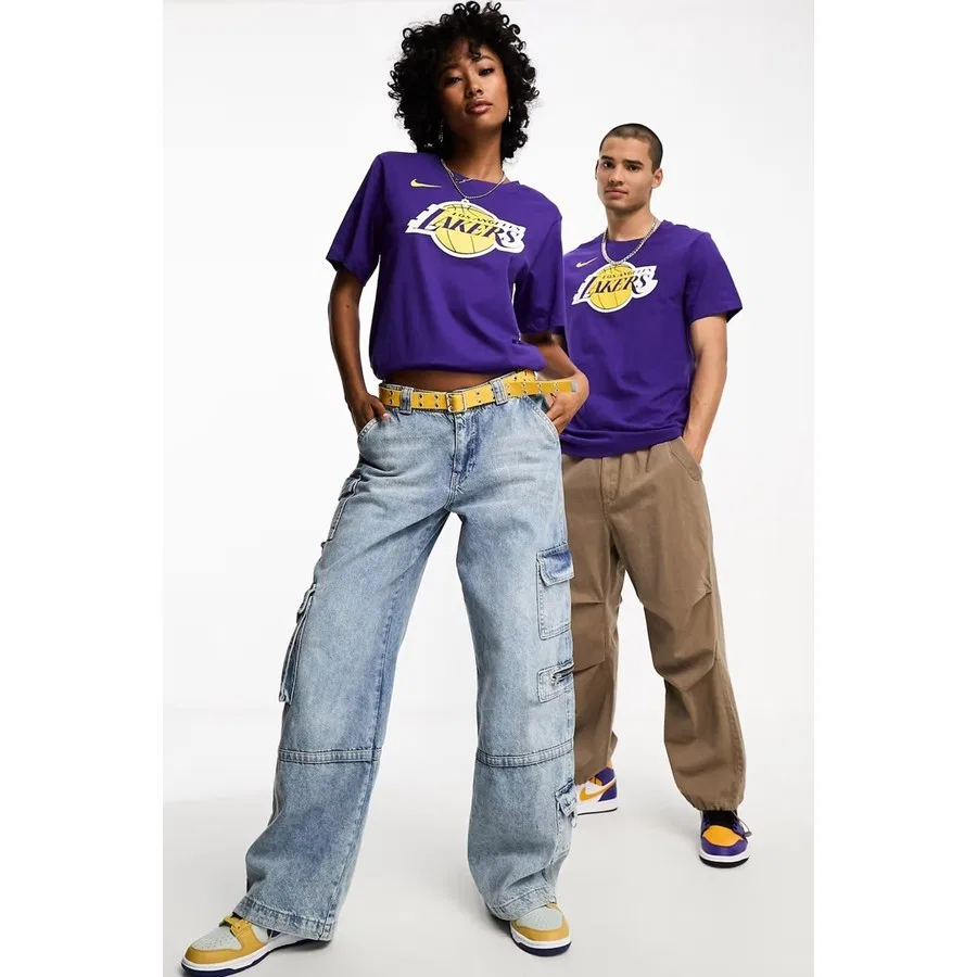 Футболка с длинным рукавом Nike Basketball NBA LA Lakers Unisex Team Logo Graphic T-Shirt, Фиолетовый — фото 4