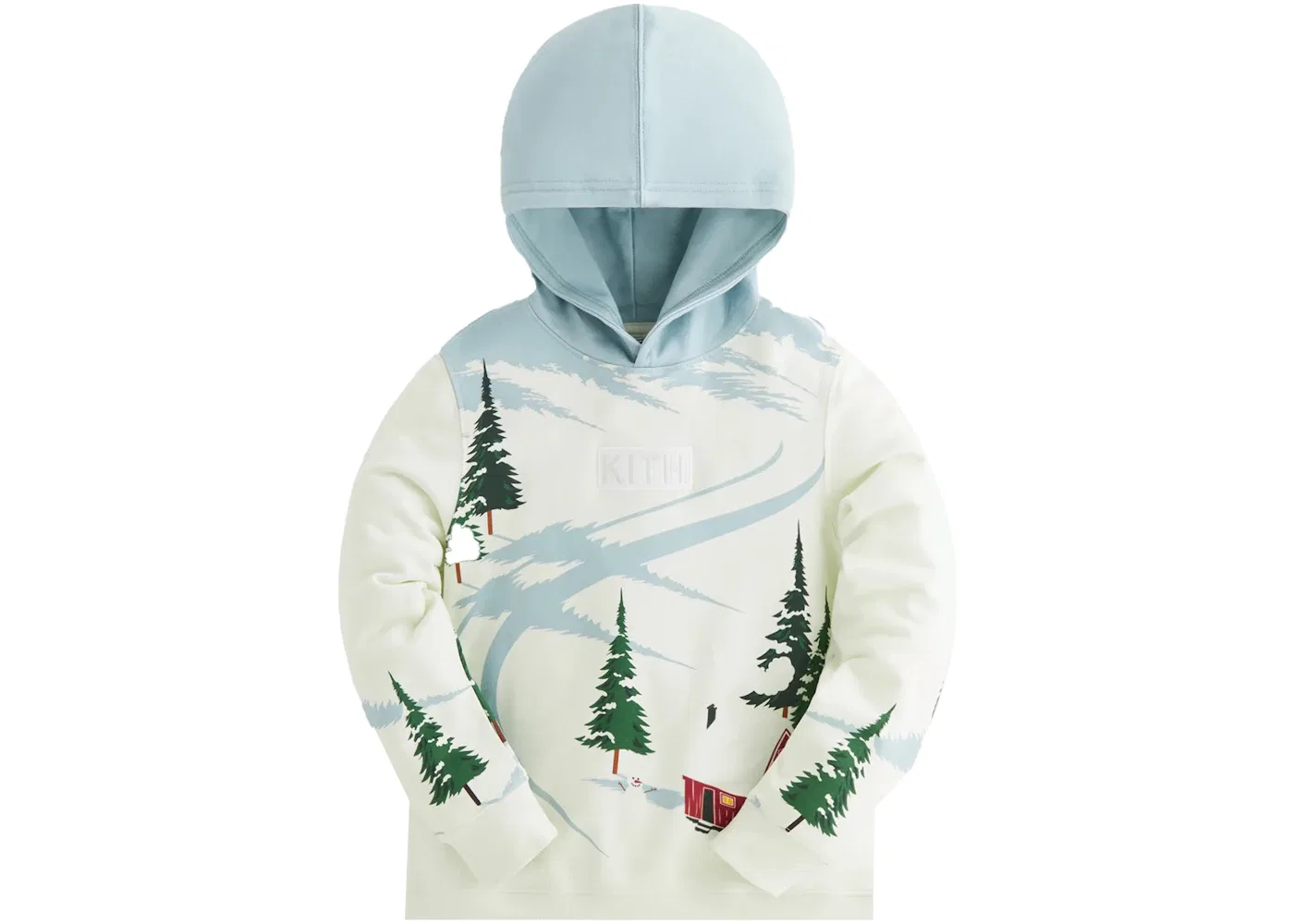 Детский худи с принтом Kithmas Kids Day Hoodie Kith, Chalk