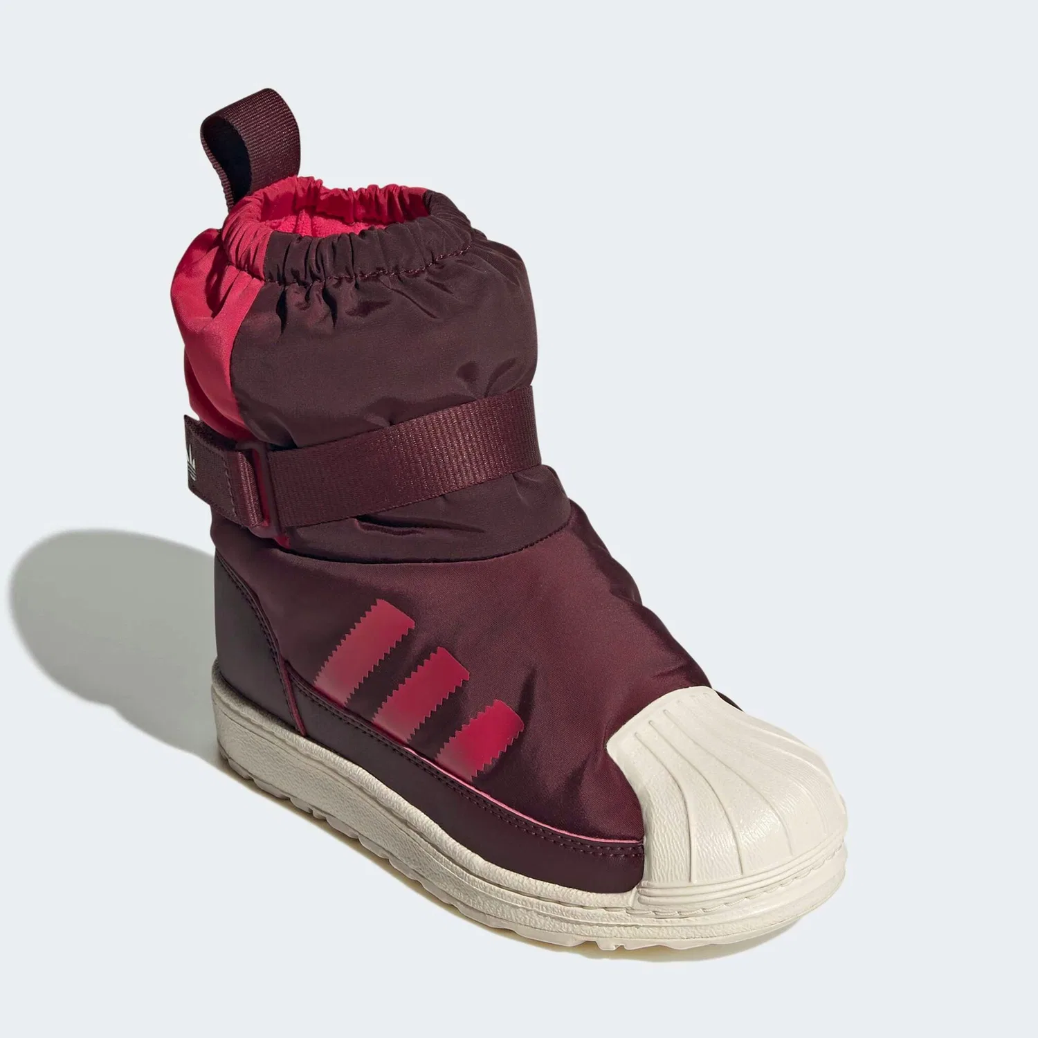 Детские зимние ботинки с водонепроницаемым верхом Adidas Originals, Maroon/Wonder White/Ruby Red