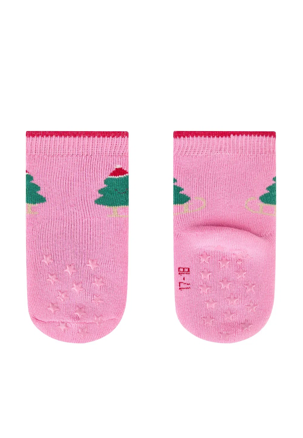 Abs krabbelsocken 2er Pack nikoluasstrumpf und tannenbaum - носки-кроссовки Sterntaler, Rosa — фото 3