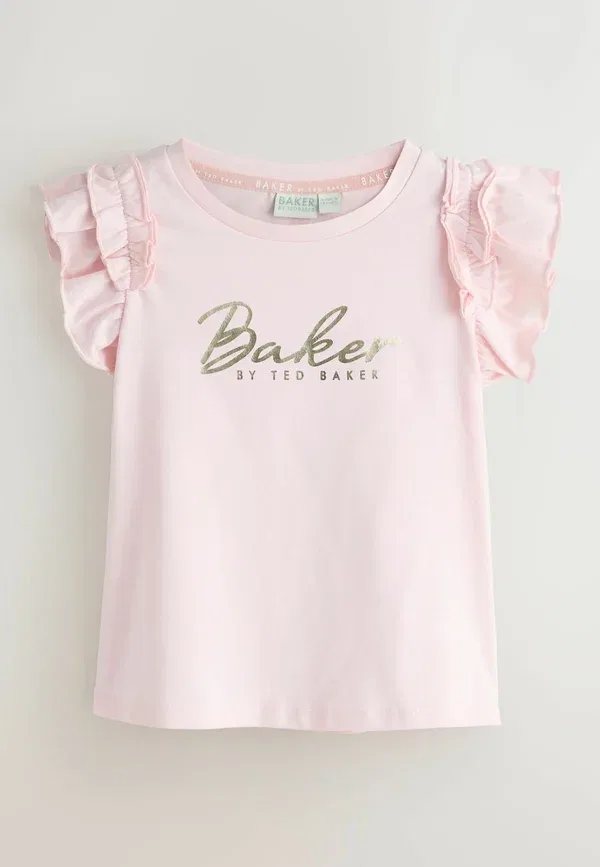Комплект из 3 футболок прямого кроя стандартного кроя с графическим принтом Baker By Ted Baker, темно-синий/розовый — фото 2
