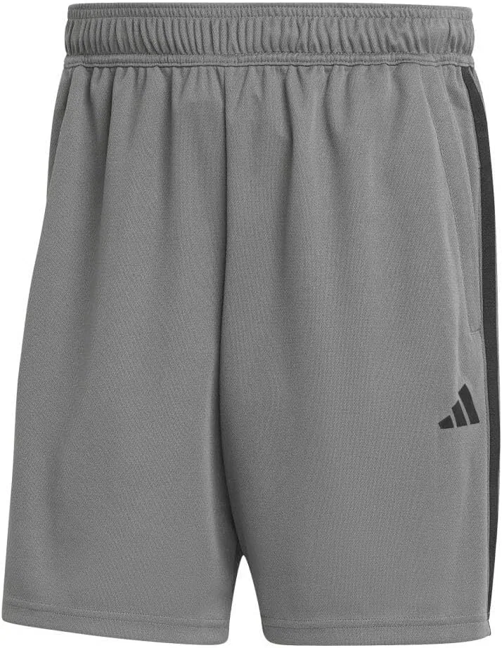 Мужские шорты для активного отдыха с эластичным поясом, adidas, Grey Five Black — фото 4