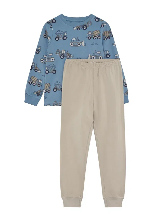Комплект пижамный с принтом Long sleeve set all over print Minymo Shadow, синий
