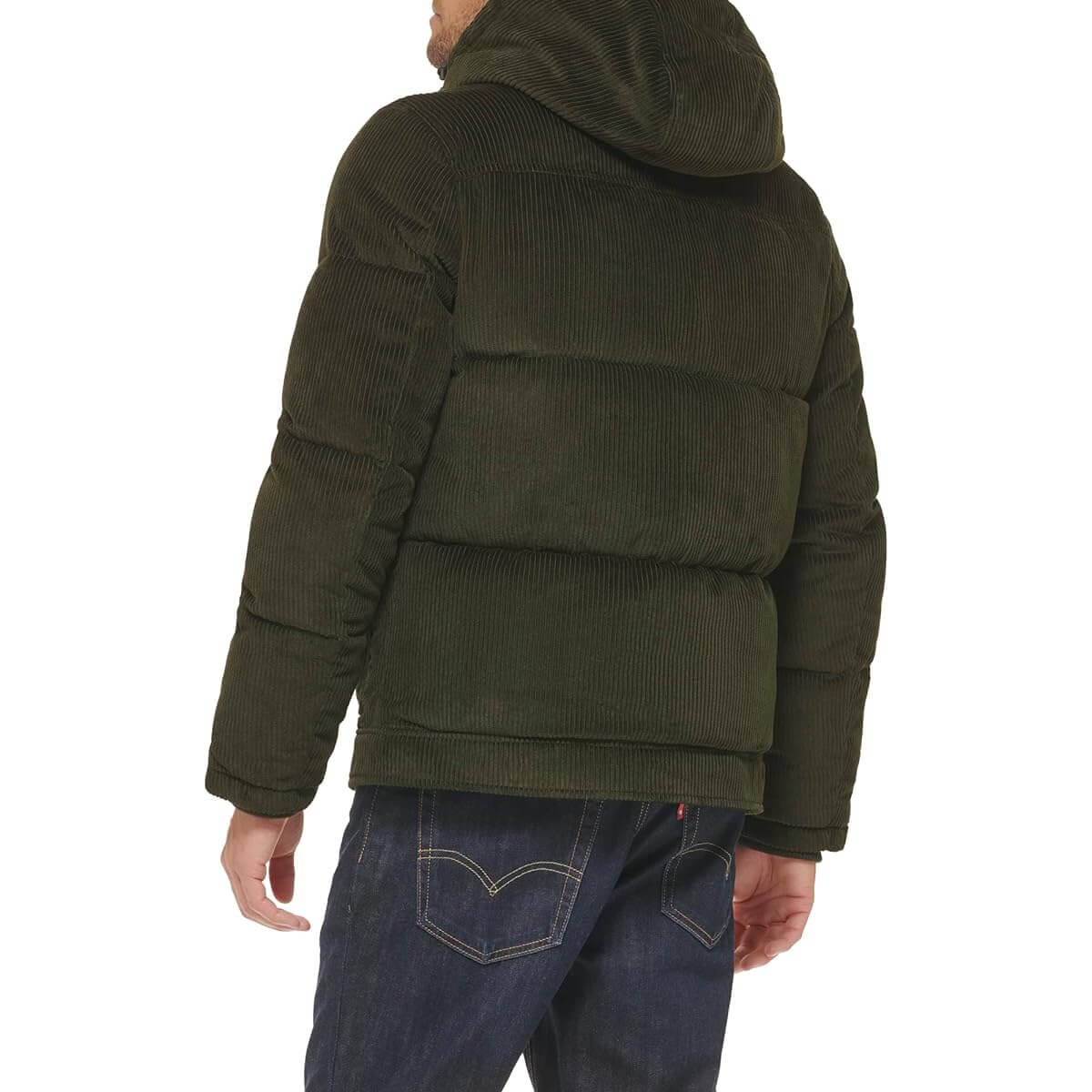 Мужская утепленная куртка с капюшоном Levi's Military Puffer, темно-зеленый — фото 3