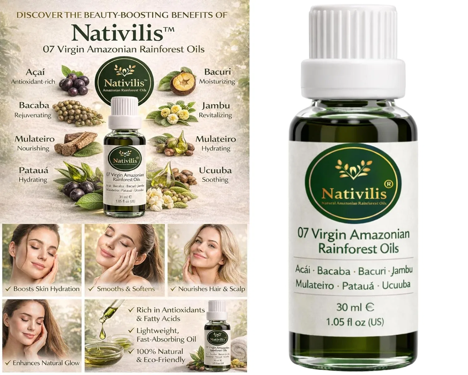 Масло для лица Nativilis 07 Virgin Amazonian Rainforest Oils, 0.03 г Nativilis Natural Essential Oils — фото 2