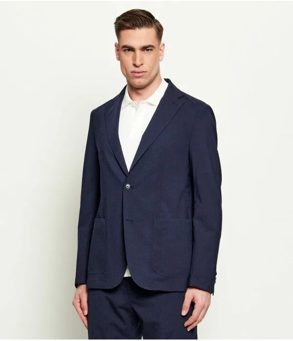Мужской пиджак из шерсти Slim Fit P-Harry-WG-PK-262F BOSS, Blu Marino