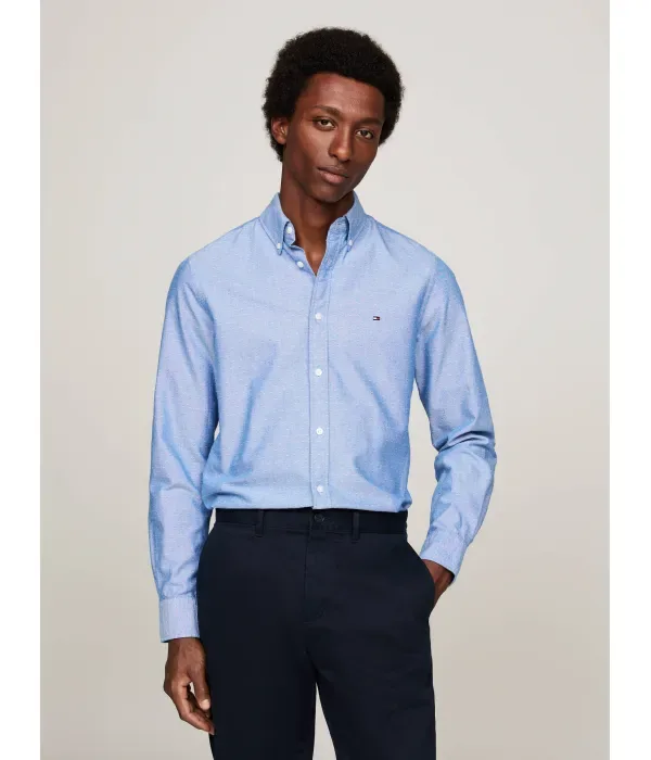 Оксфордская рубашка slim fit Tommy Hilfiger, синий