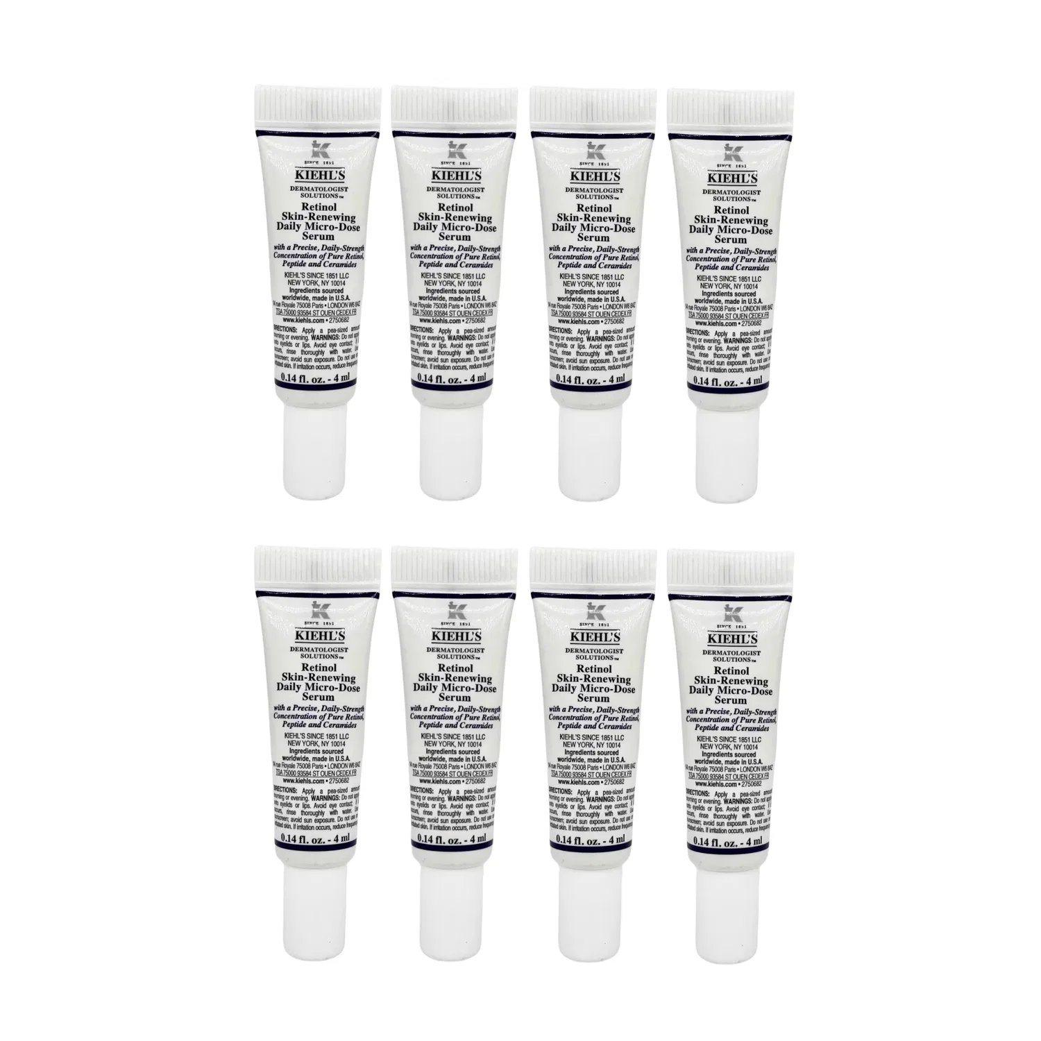 Набор пробников сывороток Kiehl's Retinol, 4 мл x 8, Kiehl's, 32 мл
