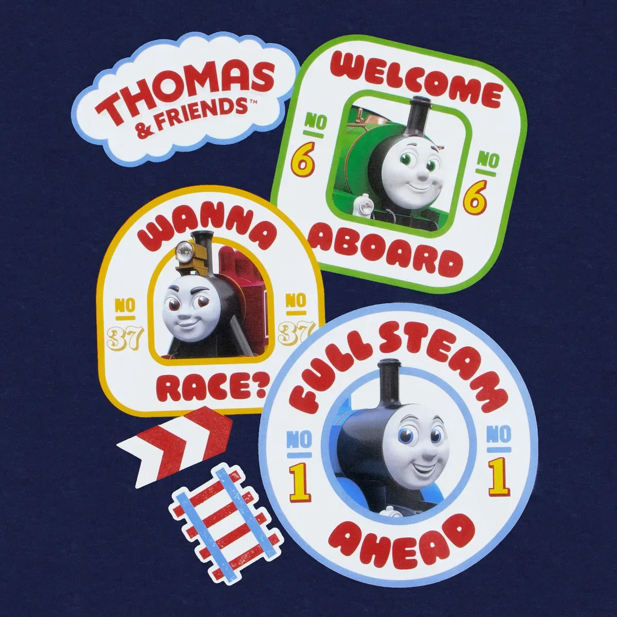 Детская футболка с принтом Thomas the Tank Engine Thomas & Friends, Navy — фото 3