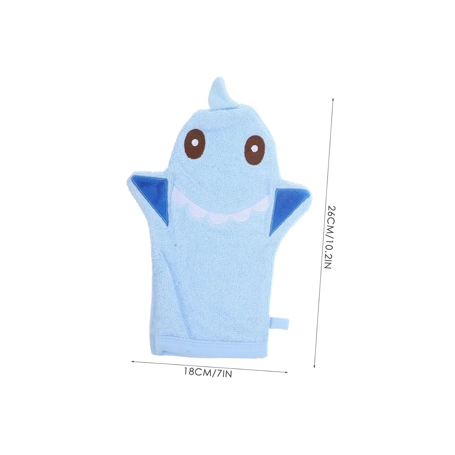 No brand Мочалка-рукавица для пилинга, 2 шт, Cotton, 26x18 см, Синий — фото 3