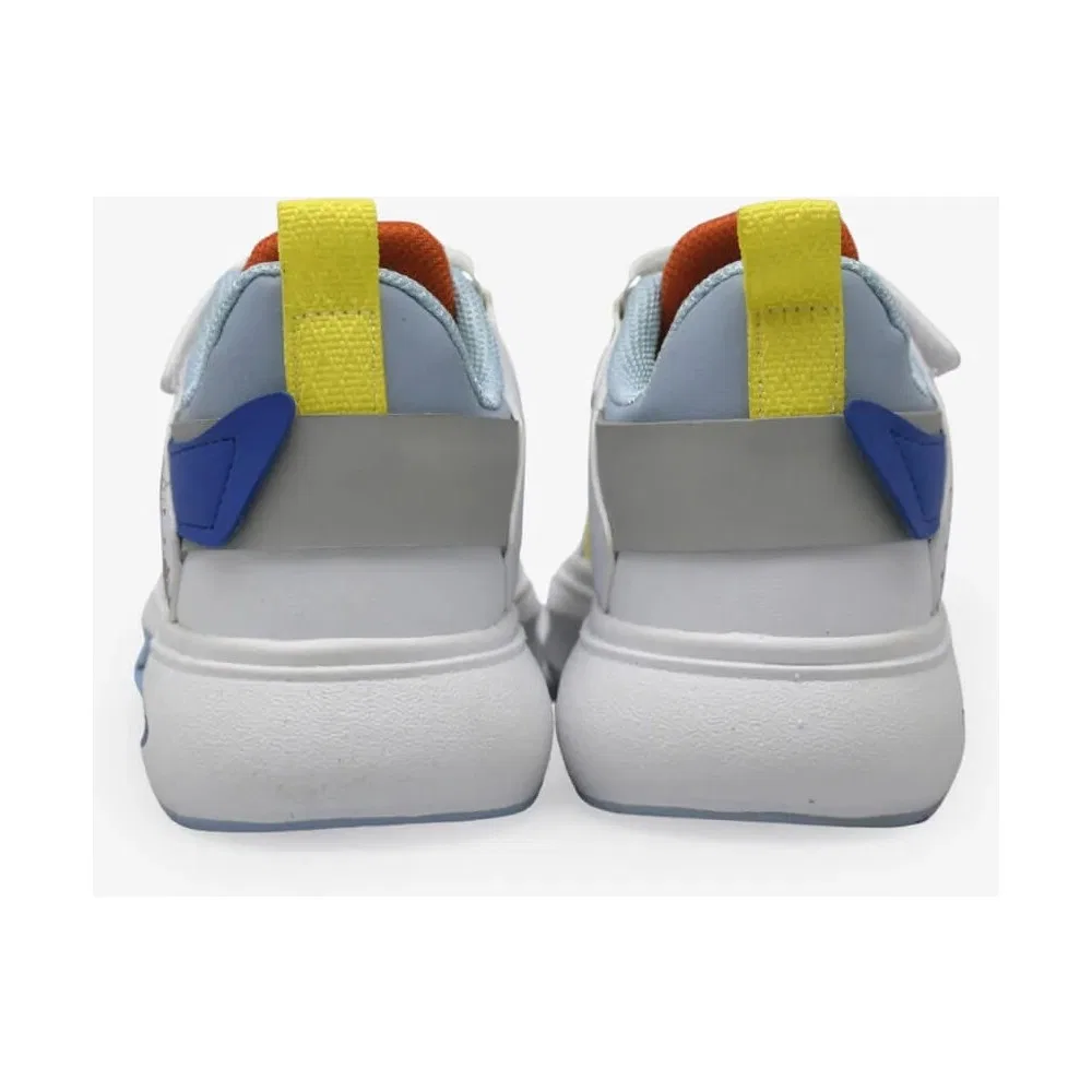 Детские спортивные кроссовки для мальчиков на липучках, White Blue Pepino Kids — фото 3