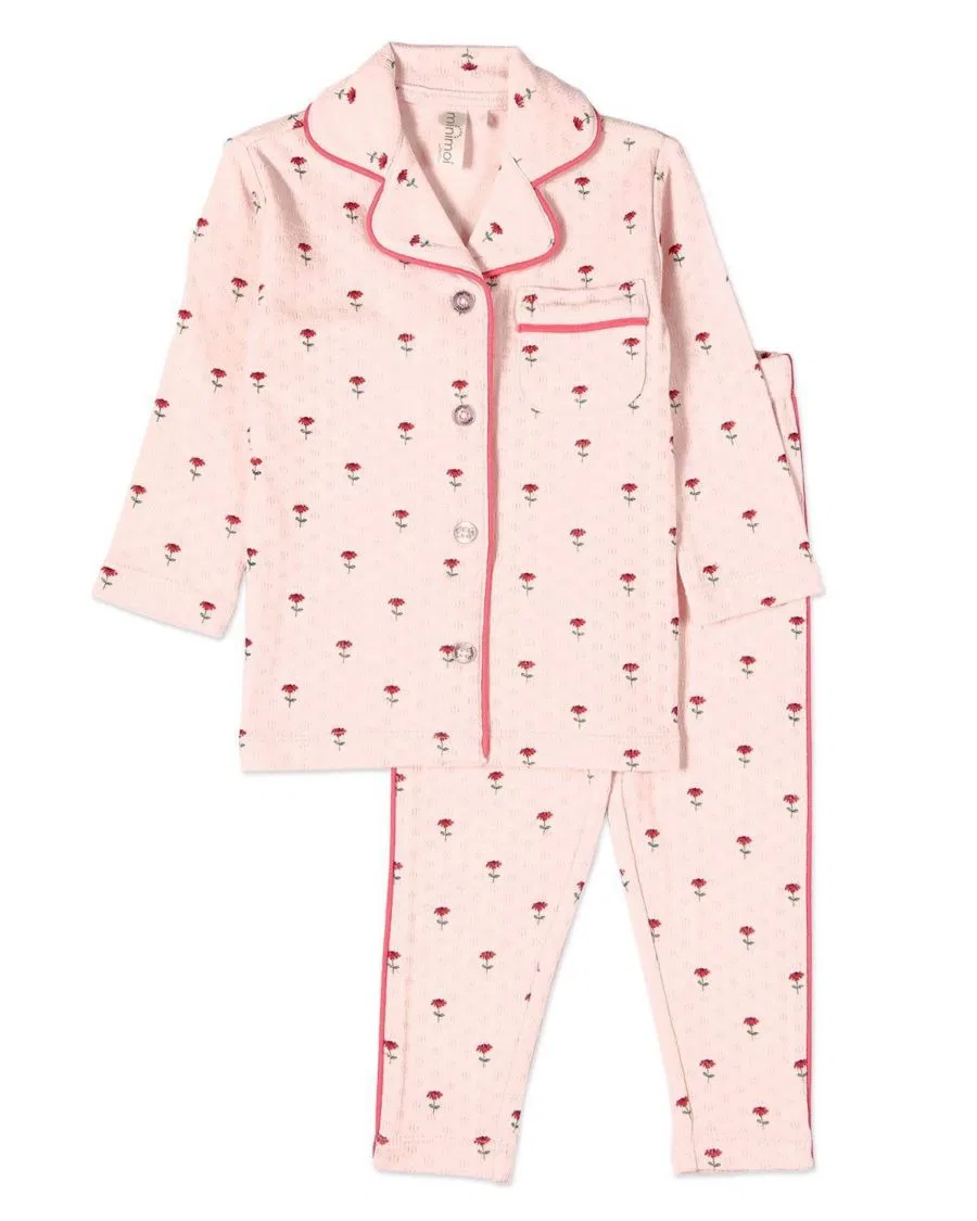 Комплект пижамы из футера с принтом Plant Your Dreams & Grow Happy MeMoi, Pink