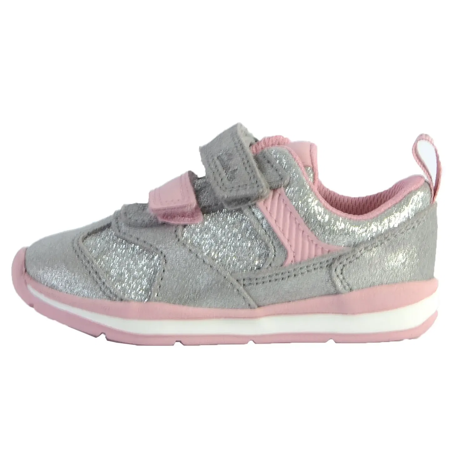 Кроссовки низкие детские из кожи Ferris Run Clarks, серый