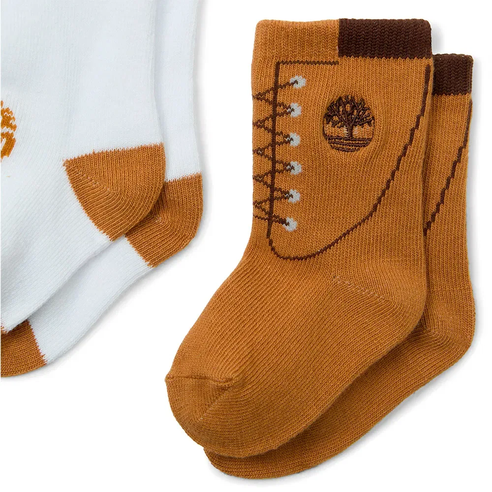 Детские носки для девочек с амортизацией Timberland, White — фото 3