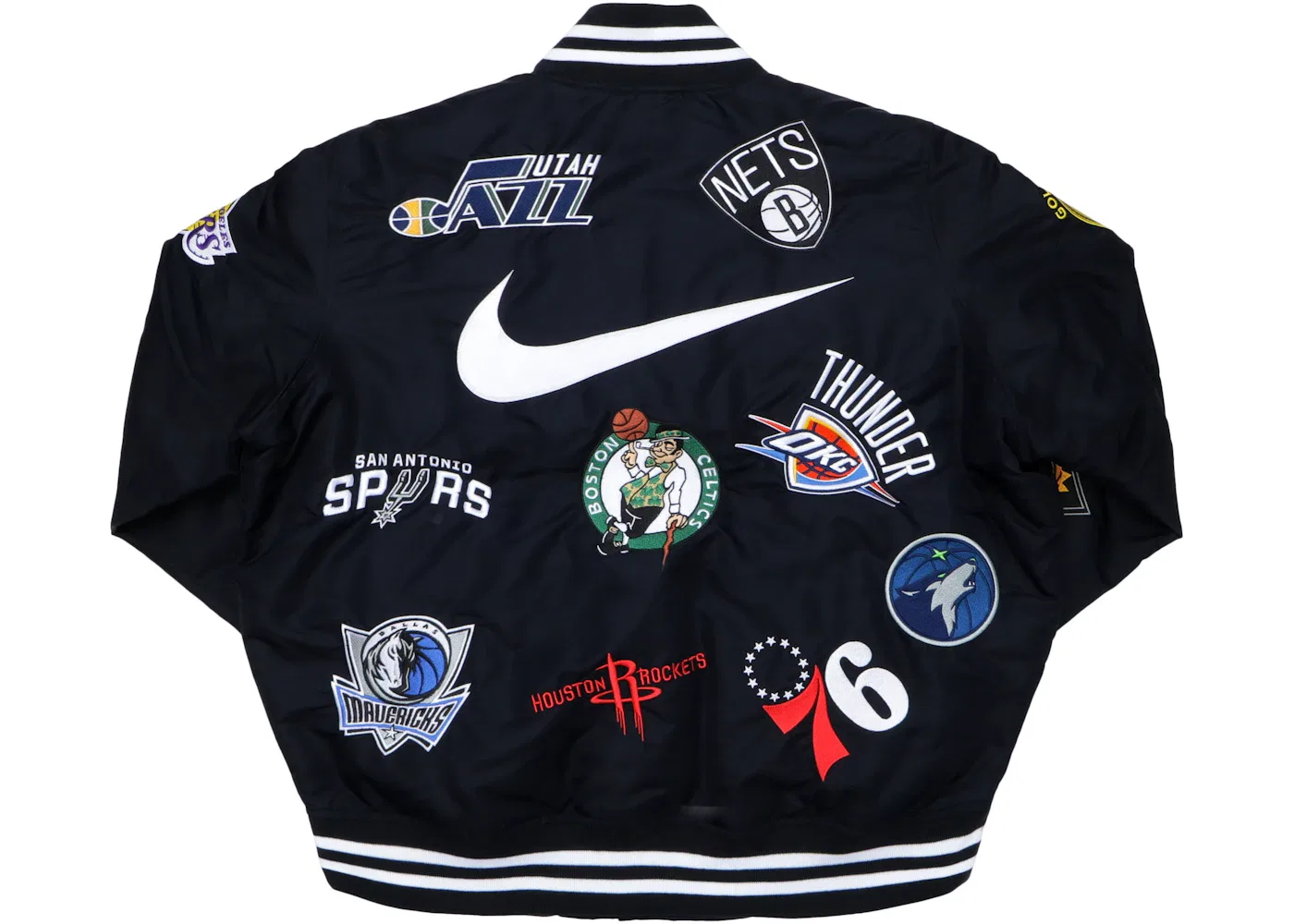 Мужская куртка из денима с принтом Supreme Nike NBA, Black — фото 2