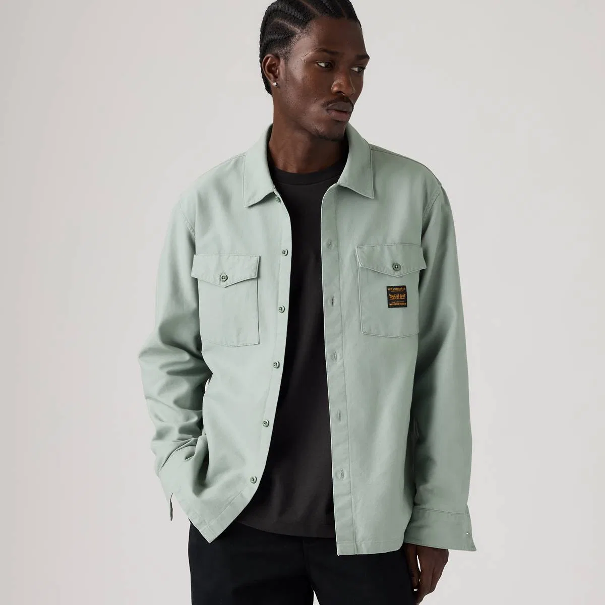 Свободная рабочая рубашка с длинными рукавами Levi's, Chinois Green - Green