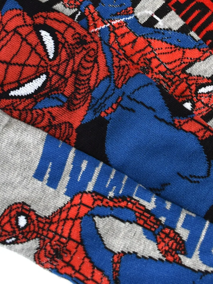 Носки с изображением Человека-паука и надписью "Marvel" разных цветов SPIDERMAN — фото 3