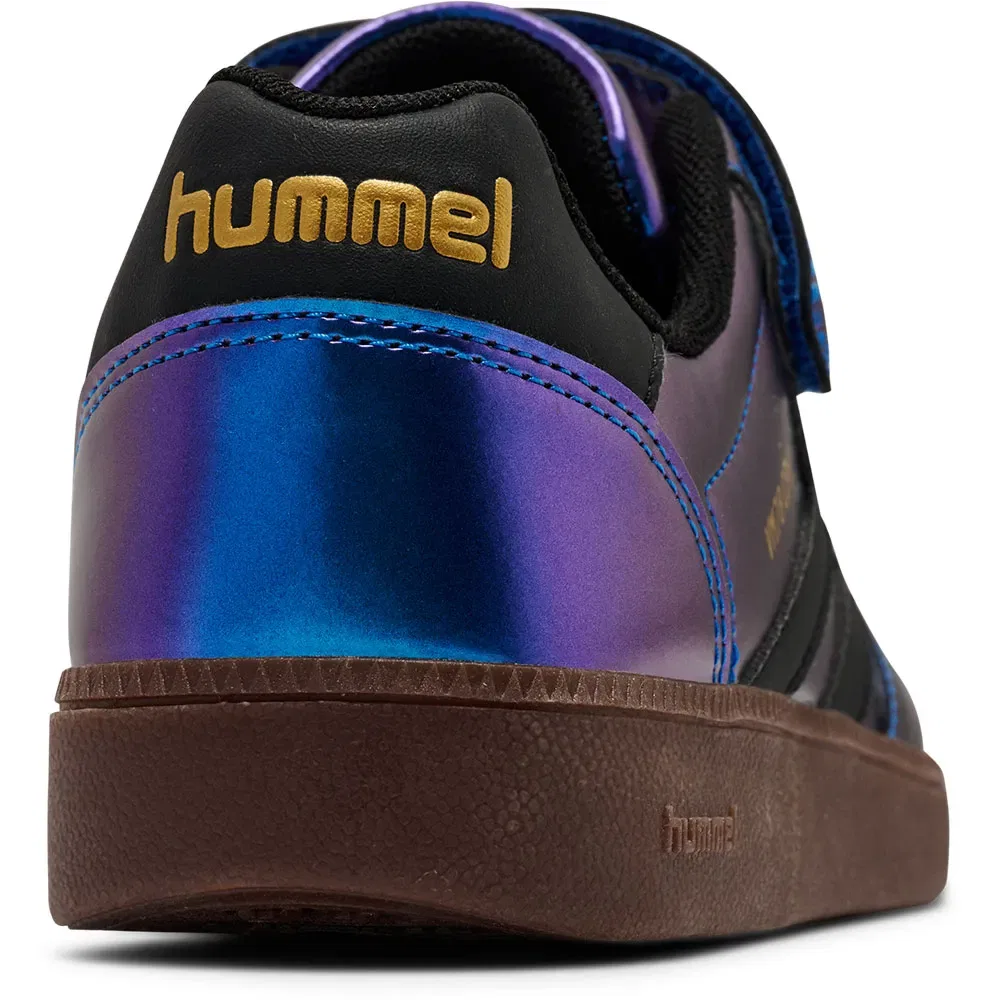 Детские кроссовки для девочек с металлическим эффектом VM78 CPH Metallic Hummel, Blue — фото 3