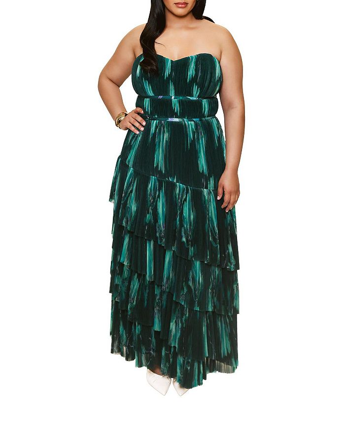 

Пышное платье без бретелей Lanza из тюля Hutch, синий