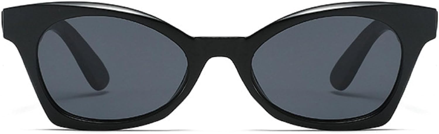 

Винтажные солнцезащитные очки «кошачий глаз» для женщин, маленькая оправа, овальные солнцезащитные очки, женские ретро-очки, модные мужские солнцезащитные очки в стиле панк mincl, Black