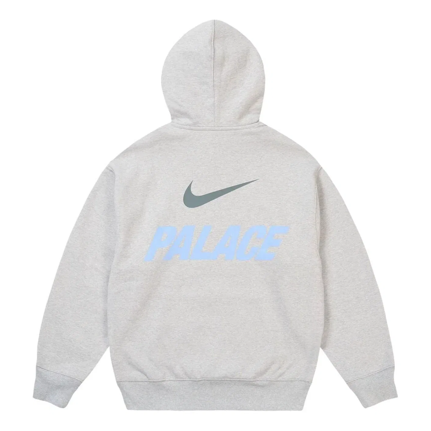 Мужское худи с принтом Palace Collaboration Nike, серый