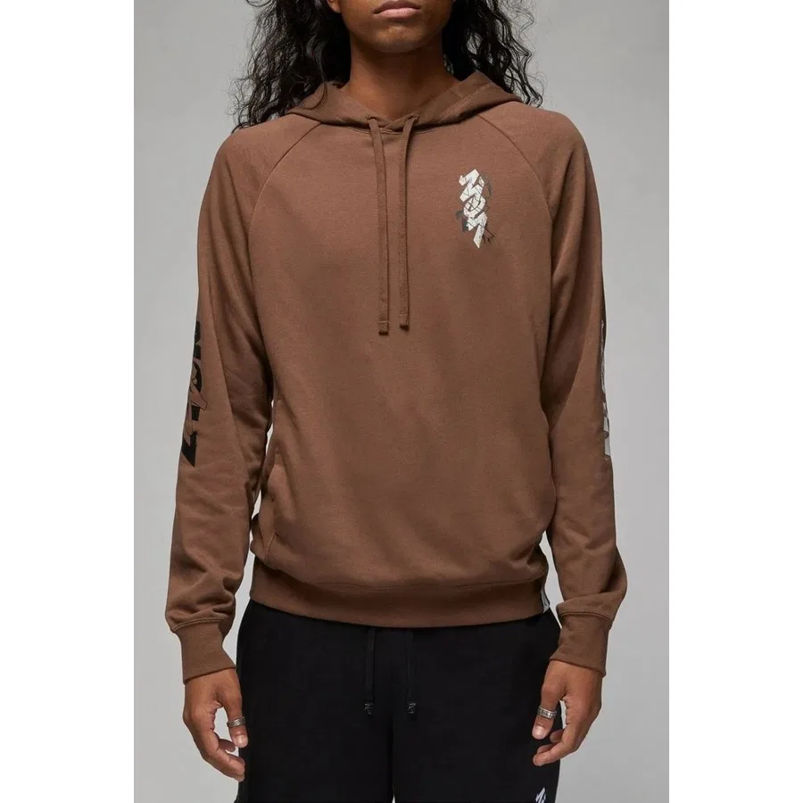 Мужской худи с капюшоном из флиса Jordan Jumpman Fleece Pullover Hoodie Nike, Коричневый