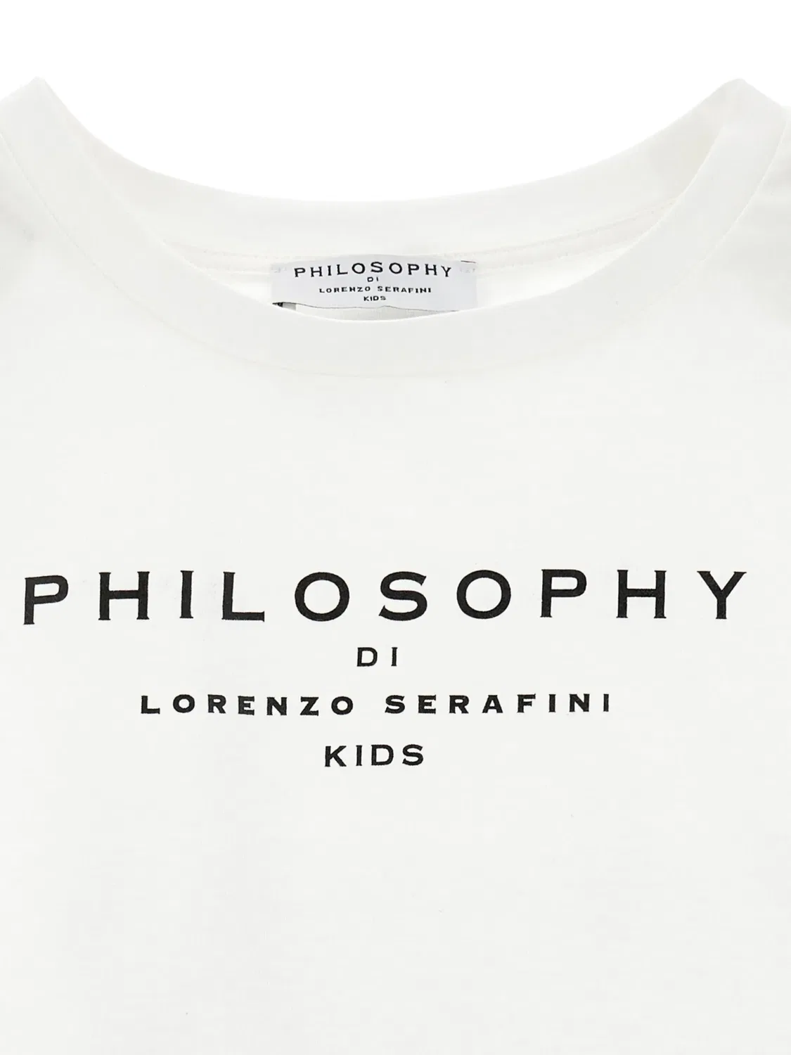 Футболка с логотипом из хлопка Philosophy Di Lorenzo Serafini, белый — фото 3