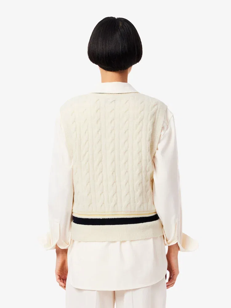 Жилет LACOSTE Tipping Point Cable, Черный — фото 3