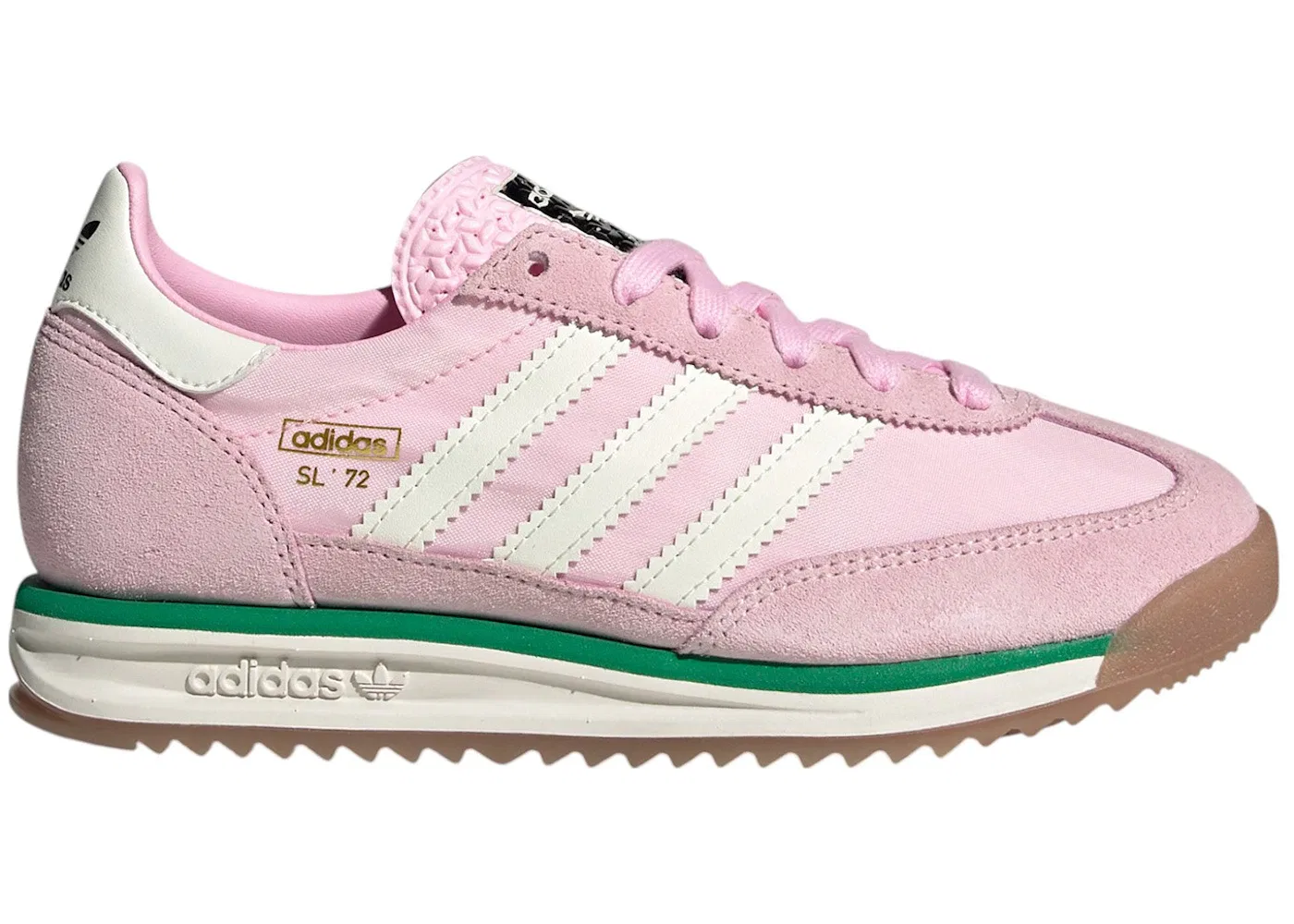 Детские кроссовки Lifestyle с моделью Adidas SL 72 RS Adidas, Clear Pink Off White Court Green