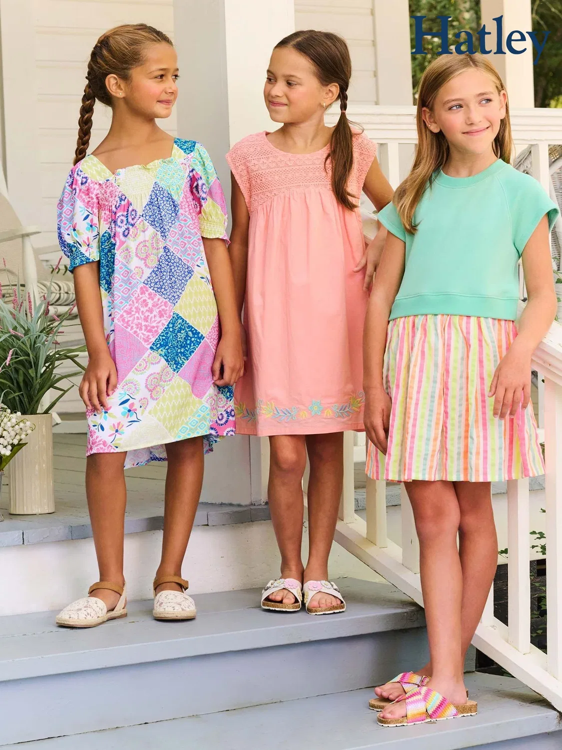 Платье с защипами, Patch Work Hatley, розовый
