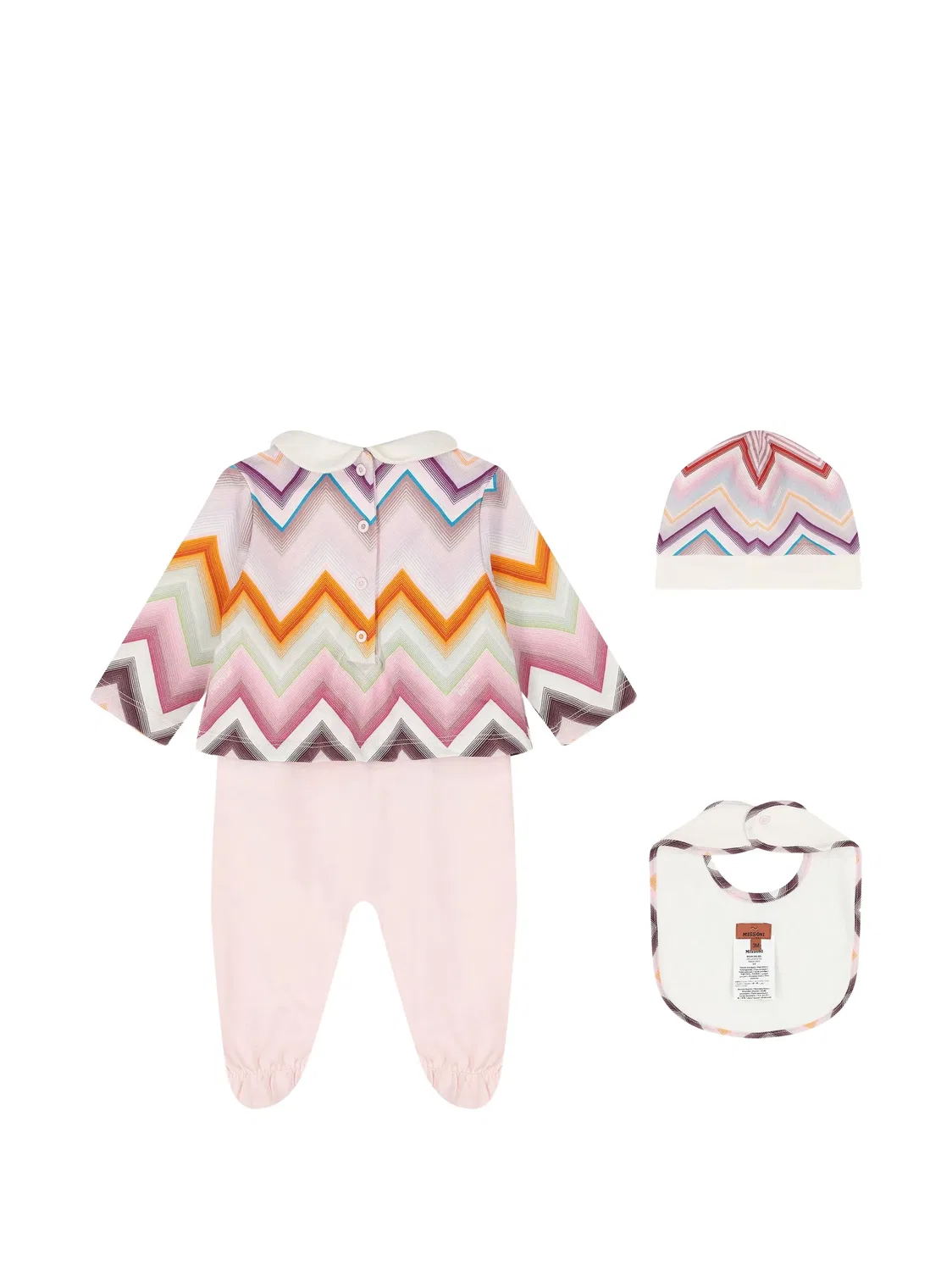 Комплект с принтом Missoni Kids, нейтральные цвета — фото 2