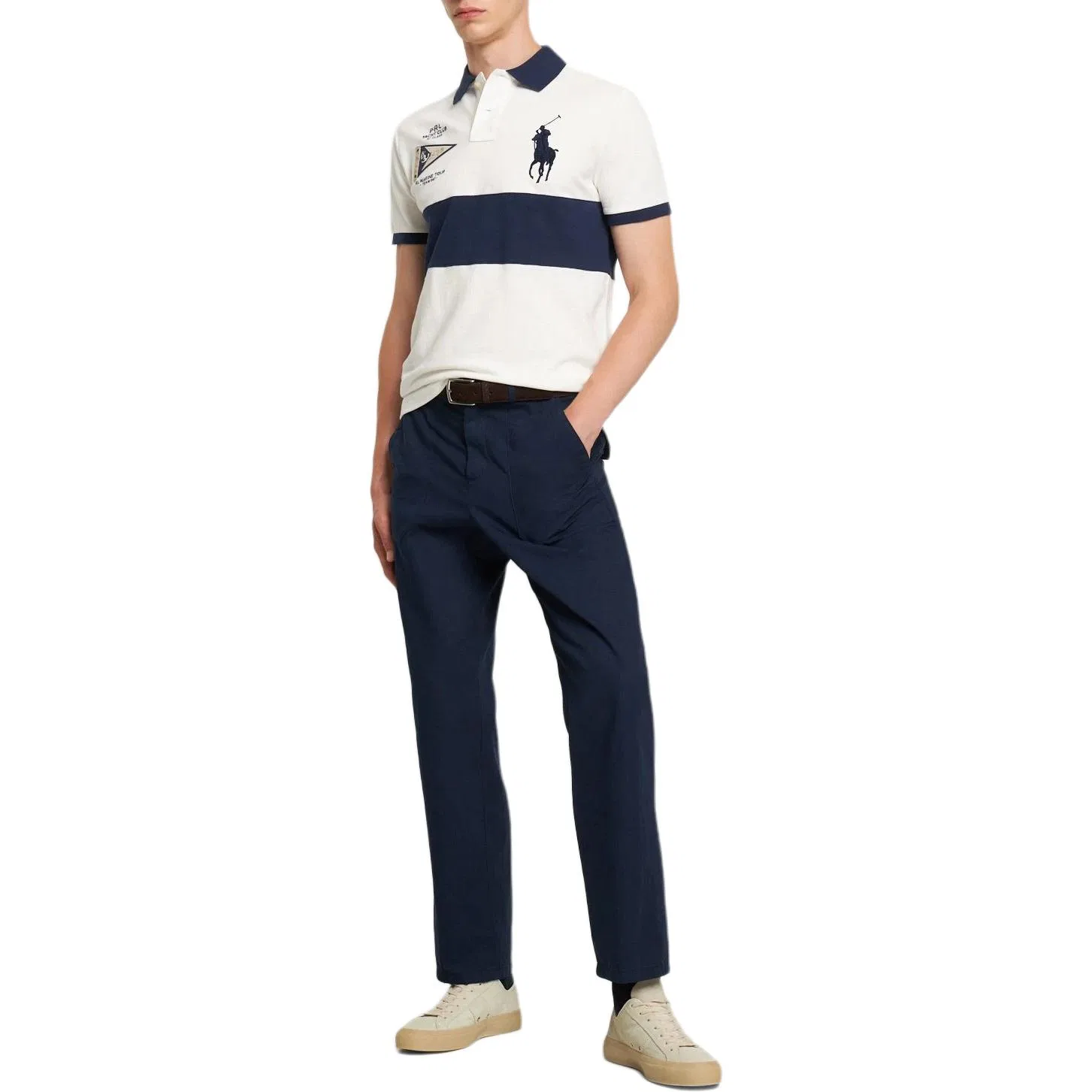 Мужское поло Polo Ralph Lauren, Ecru — фото 4