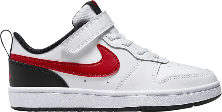 

Кроссовки Nike Court Borough Low 2 PS 'White Black Red', белый