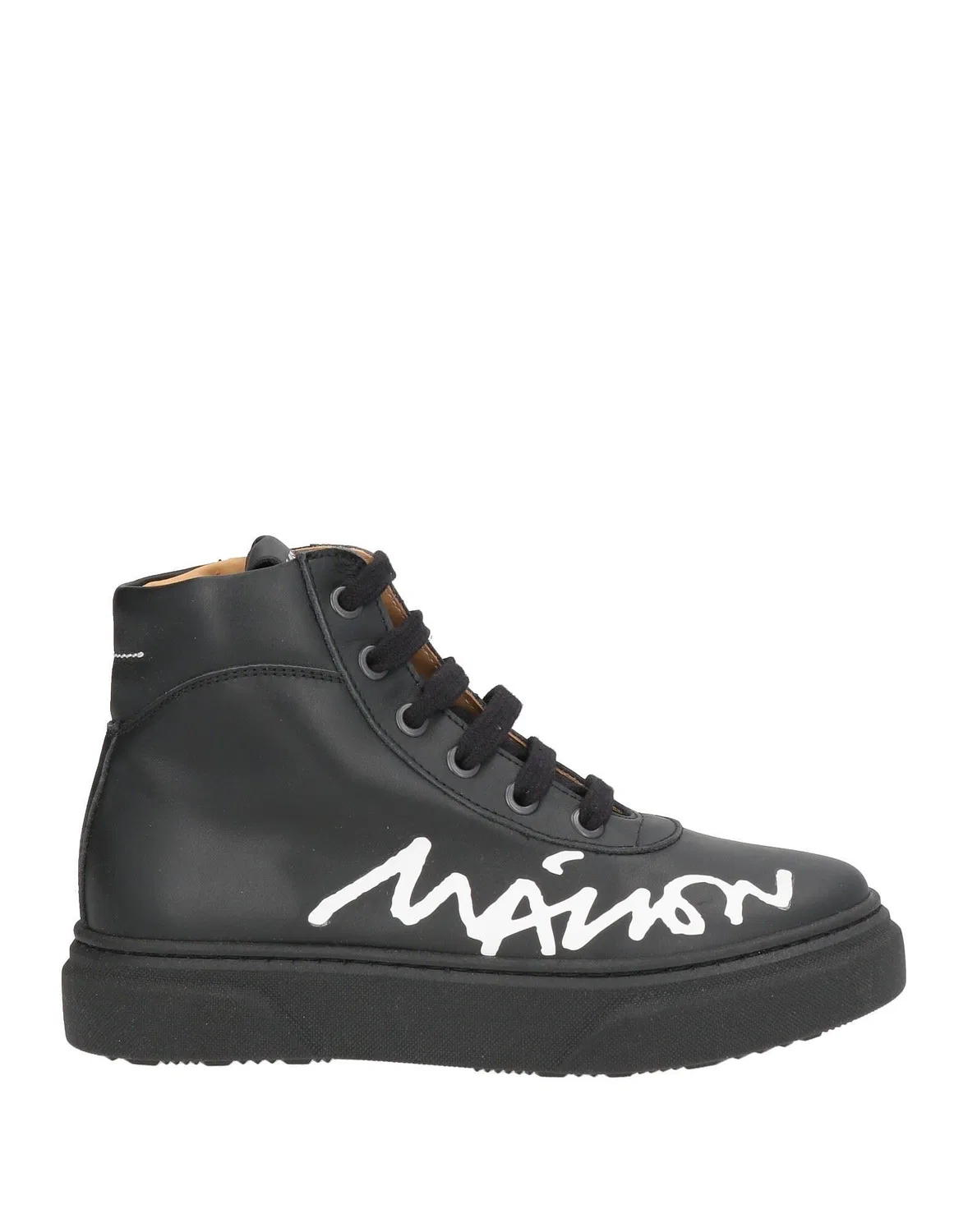 Кроссовки высокие кожаные MM6 Maison Margiela, черный
