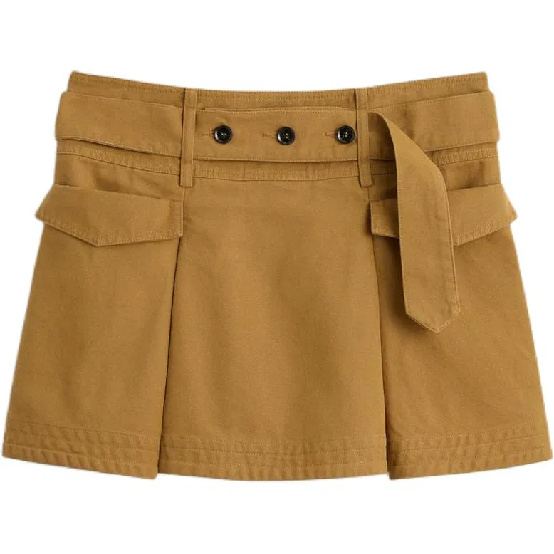 Женская юбка-шорты с принтом, ZARA, Olive Green